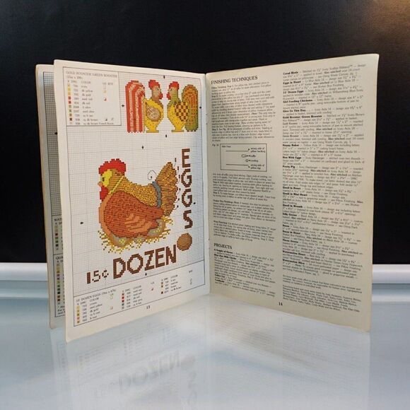 Milly Smiths Country Folk Art 1983 Cross Stitch Pattern Leaflet 286 Cats Pig Hen - Picture 9 of 9